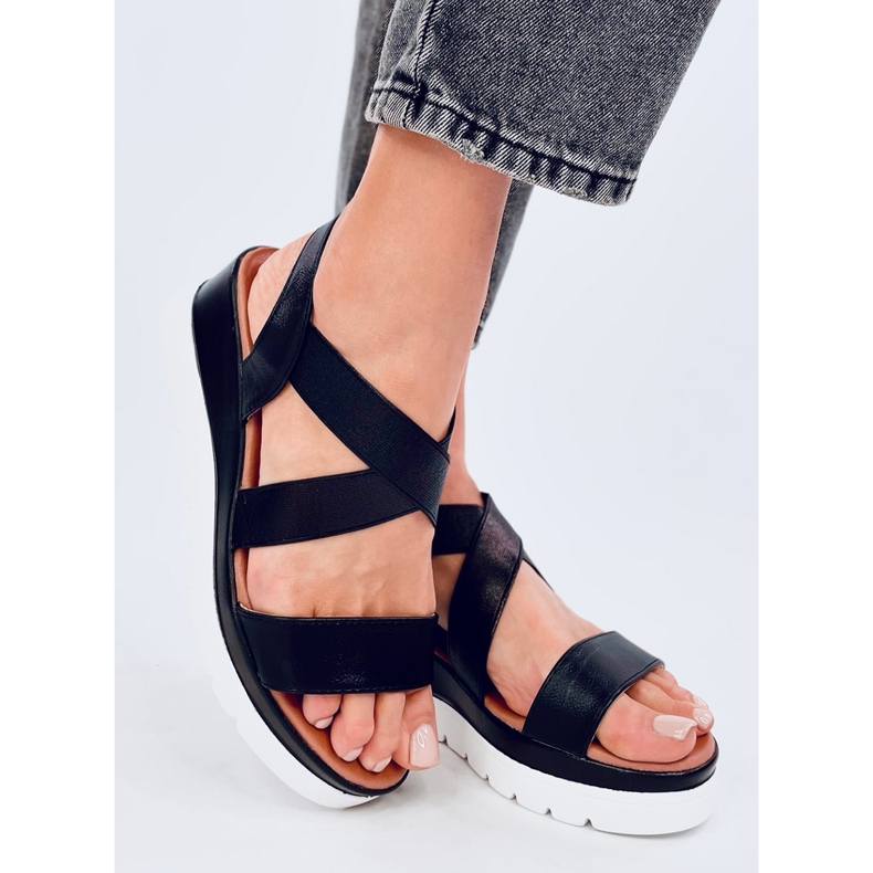 Caden Black wedge sandaalit musta 2