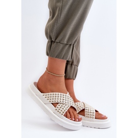 Naisten koristeltu varvastossu valkoinen Niraela 2