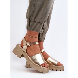 Naisten paksut korkokengät, kultainen Dottiassa 2