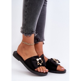 Naisten varvastossut, joissa rusetti musta Arsicada 2