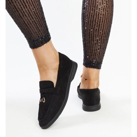 Fioranon mustat mokasiinit metalliriipuksella 1