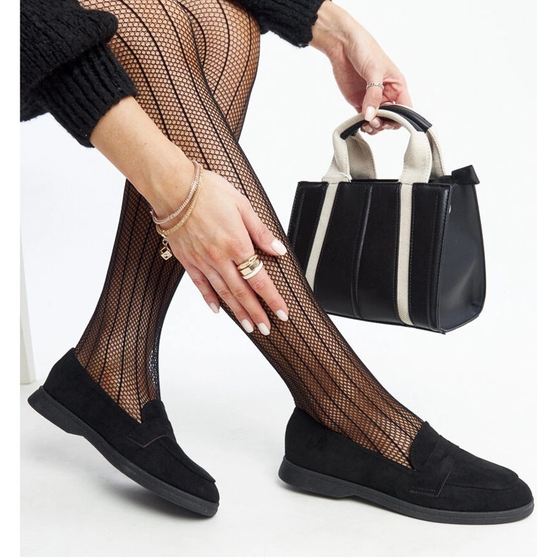 Mustat mokkanahkaiset Nibras-loaferit 1