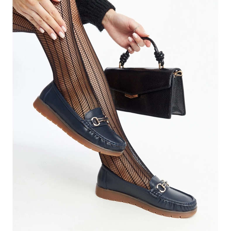 Anisah tummansiniset mokasiinit soljella sininen 1