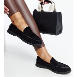 Mustat mokkanahkaiset Rumay-kengät 1