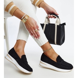 Mustat mokkanahkaiset Venla urheilukengät 1