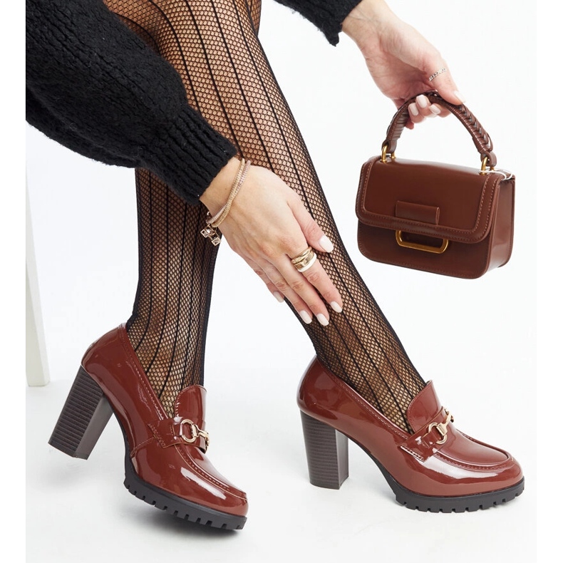 Giacoman ruskeat patentoidut kantapääpumput 1