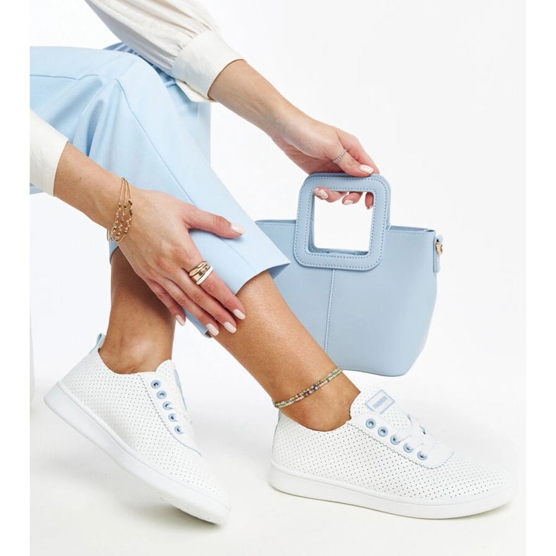 Yusra valkoiset eko-nahkaiset lenkkarit valkoinen 1