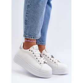 Naisten lenkkarit koristeilla, valkoinen Herbisa 2