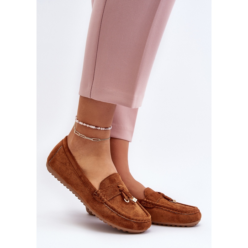 Naisten mokkanahka Classic Camel Ontala Moccasins ruskea 1