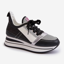 Naisten Wedge and Platform -lenkkarit, joissa on kimalteleva musta Rafani 1