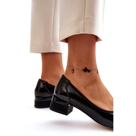 Vinceza Kiiltonahkapumput rusetilla lohkossa, musta 5