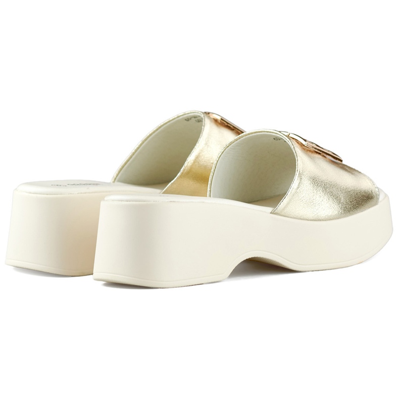 Kultaiset, tyylikkäät, mukavat varvastossut paksulla pohjalla kultainen 1