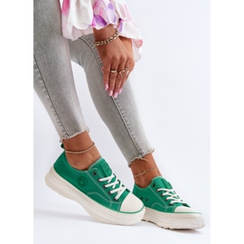 Naisten tennarit massiivisella pohjalla Big Star NN274130 Vihreä 1