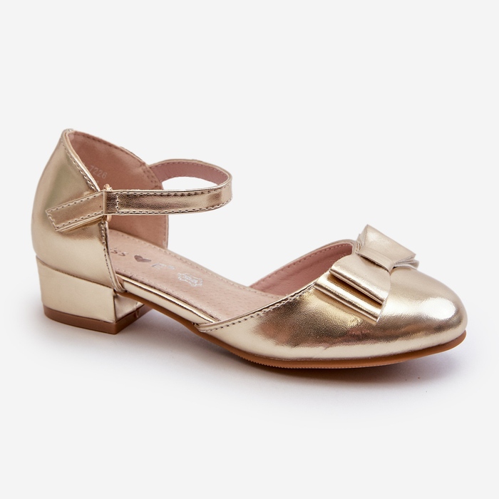 Tyttöjen balerinakengät kultaisella Andarifa-rusetilla kultainen 1