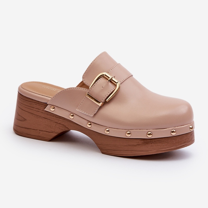 Naisten beige Seprilla Clog Flip-Flops soljella 1