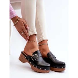 Naisten mustat Seprilla-kengät soljella 8
