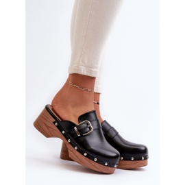 Naisten mustat Seprilla-kengät soljella 2