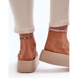 Naisten vaahtovarvastossut alustalla soljella Big Star NN274A666 Beige 1