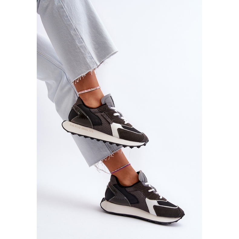 Naisten lenkkarit Memory Foam Systemilla Big Star Platform NN274683 musta 1