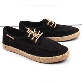 Mokka miesten kengät, mokasiinit, mustat espadrillit Big Star NN174051 1