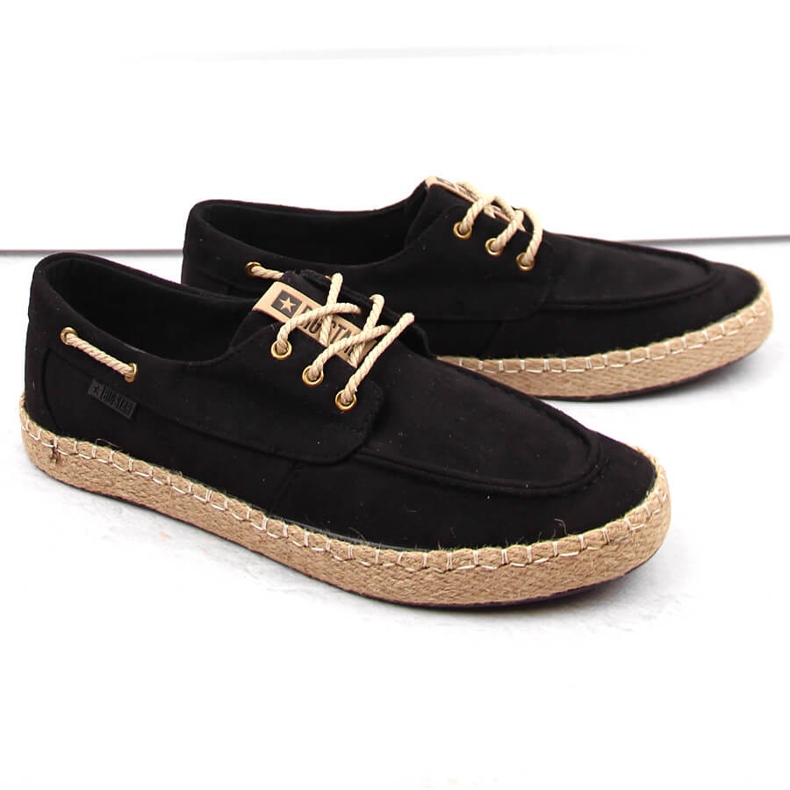 Mokka miesten kengät, mokasiinit, mustat espadrillit Big Star NN174051 1