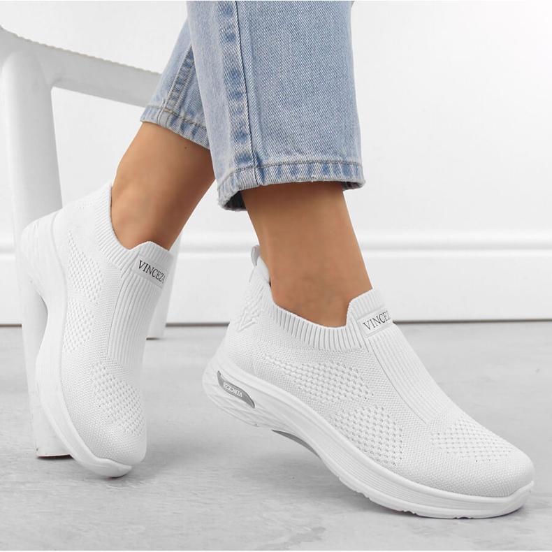 Naisten valkoiset urheilukengät Vinceza 13592 valkoinen 1