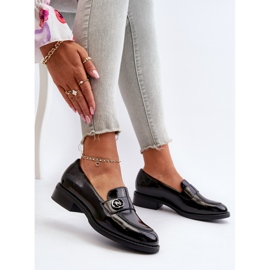 Naisten kiiltonahkaiset mokasiinit, musta Dilhela 1