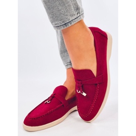 Naisten loafers Eunice Wine punainen 1