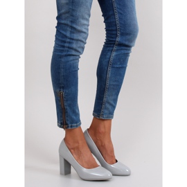 Lakkapumput leveä kantapään m263p harmaa 1