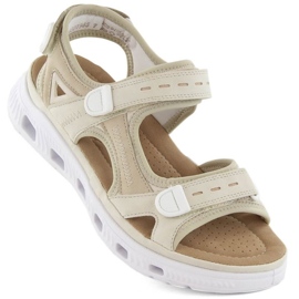 Mukavat Velcro-sandaalit Rieker W RKR691 beige 1