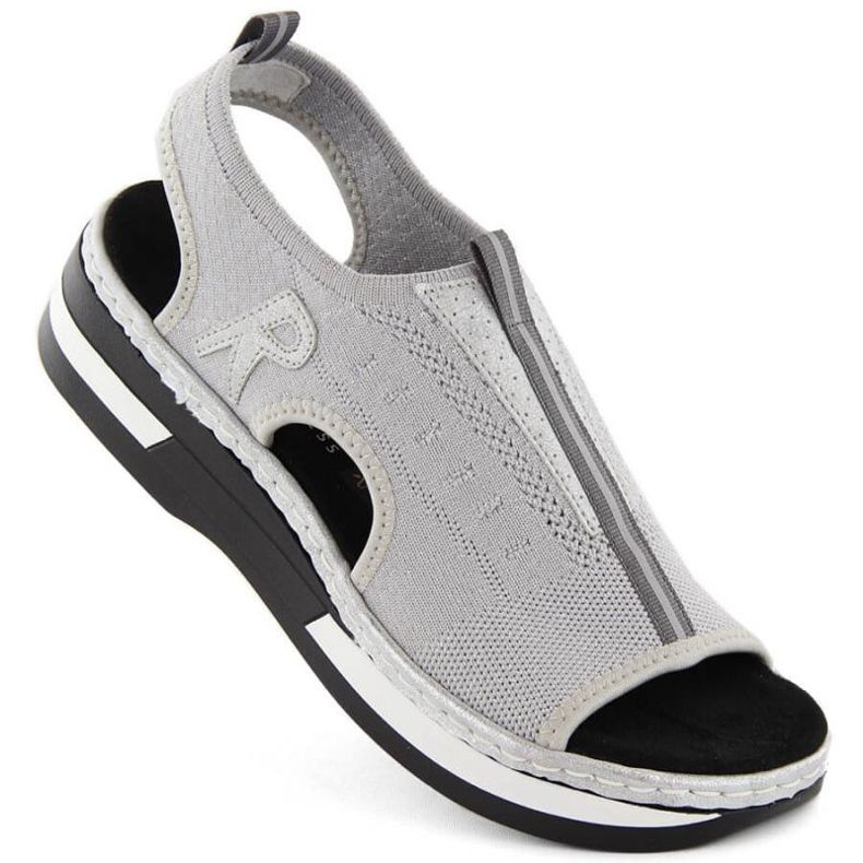 Mukavat slip-on sandaalit Rieker W RKR686 metallia 1