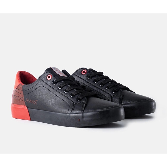 Mustat ja punaiset miesten Cross Jeans -lenkkarit 1