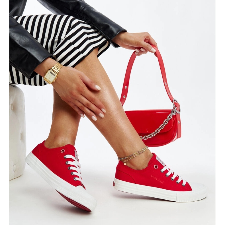 Punaiset naisten Cross Jeans -lenkkarit punainen 1