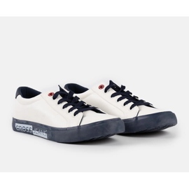 Miesten valkoiset ja laivastonsiniset Cross Jeans -lenkkarit valkoinen 1