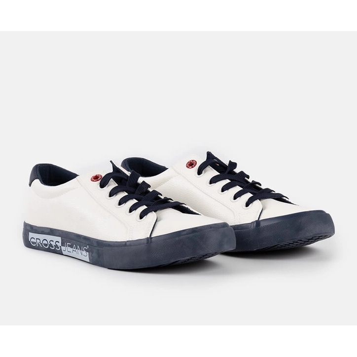 Miesten valkoiset ja laivastonsiniset Cross Jeans -lenkkarit valkoinen 1
