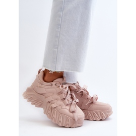 Naisten tennarit paksulla pohjalla, vaaleanpunainen Ellerai 2