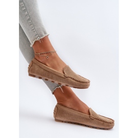 Naisten mokkanahkaiset mokasiinit tumma beige Ranica 2