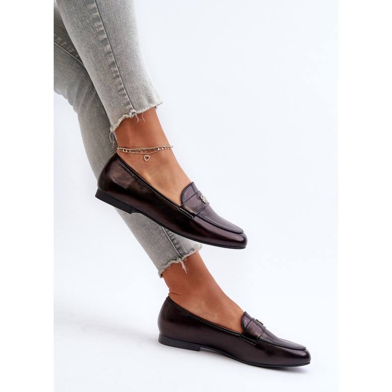 Naisten tasakorkoiset mokasiinit, musta Sylvaine 1