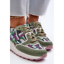 Naisten nahkalenkkarit, Maciejka 06390-09 Celadon vihreä 2