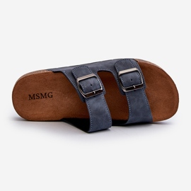 Miesten varvastossut korkkipohjalla, laivastonsininen Rosawia 1