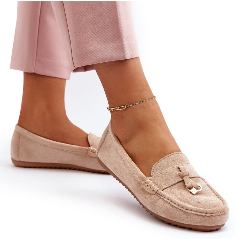 Naisten mokkanahka Classic Moccasins beige 4
