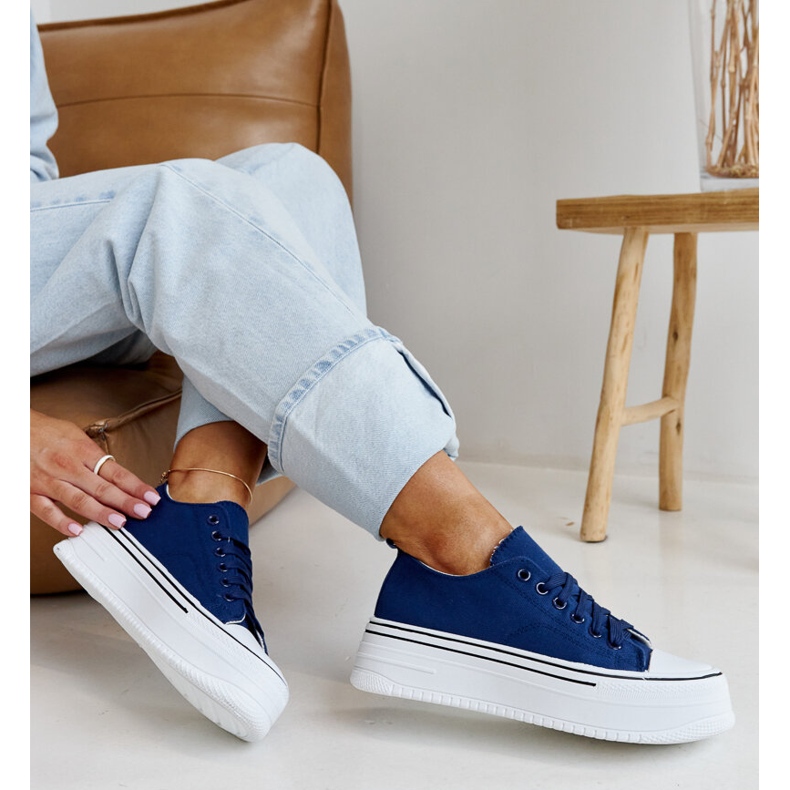 Bahira tummansiniset lenkkarit paksulla pohjalla sininen 1