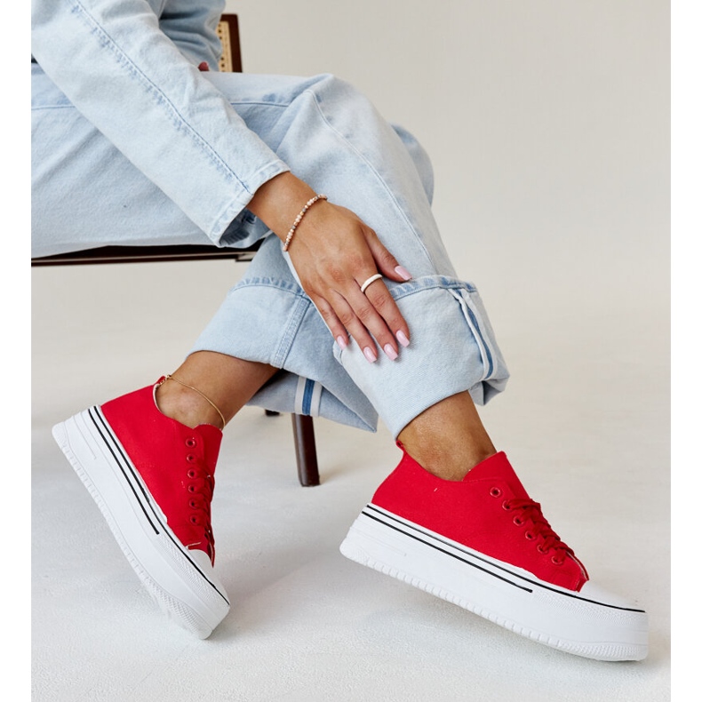 Bahiran punaiset lenkkarit paksulla pohjalla punainen 1