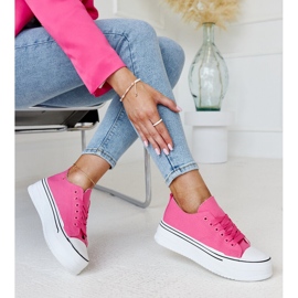 Bahira tummanpunaiset lenkkarit paksulla pohjalla vaaleanpunainen 1