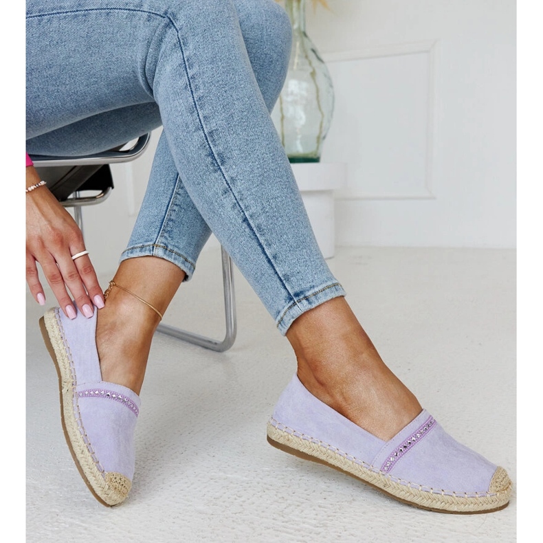 Violet espadrillit Abia strassit violetti 1