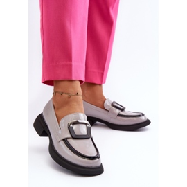 Vinceza Naisten kiiltonahkaiset mokasiinit Harmaa Fidodia 2