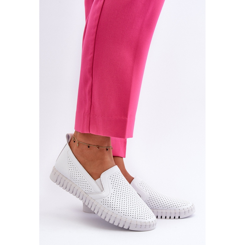 Vinceza Naisten harjakattoiset nahkakengät, valkoinen Theophia 2