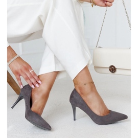 Harmaat korkokengät, joissa Paume-nahkainen sisäosa 1