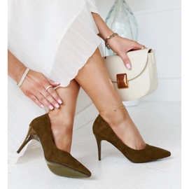 Tummanvihreät korkokengät, joissa Paume-nahkainen sisäosa 2