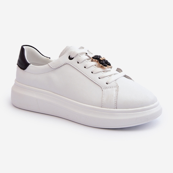 Vinceza Naisten nahkalenkkarit nallella, valkoinen Mirven 2